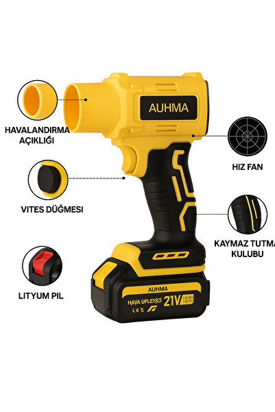 Brawi Turbo fan hava üfleyici kablosuz bahçe yaprak kar temizleyici araba kurutucu 32000 rom