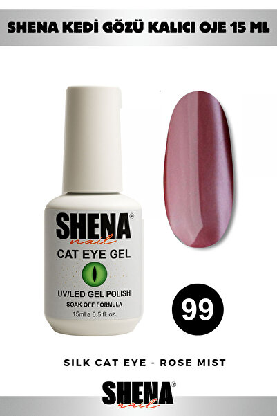 Shena Kalıcı Oje Kedi Gözü 15 ml - 99 Somon Pembe - Cat Eye Uv/led Gel Polish...