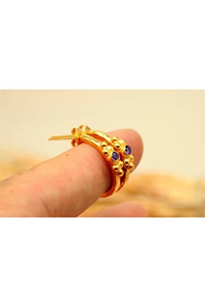 alpsilverart 925 Ayar Gümüş Doğal Ametist Taşlı Küpe | El Yapımı Zarif Kadın ...