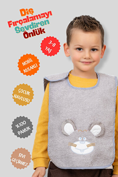 BibKing مريلة استحمام وتنظيف الأسنان للأطفال مع فيلكرو متحرك سهلة الاستخدام 1...