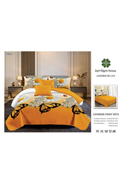 FIONNA.RO Finet Bed Linen 6 Pieces - Chamomile and Butterflies