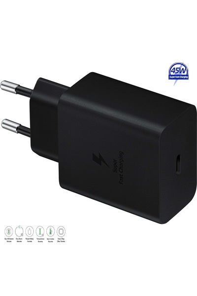 EMPORİUMOOD Samsung Galaxy A36 5G Uyumlu Type-C Ultra Hızlı Şarj Cihazı 45W 3.0 Amper (Şarj Başlığı Adaptör)