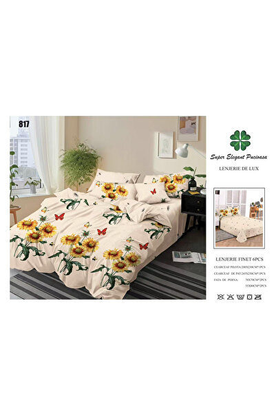 FIONNA.RO Lenjerii De Pat Din Finet 6 Piese - Floarea Soarelui