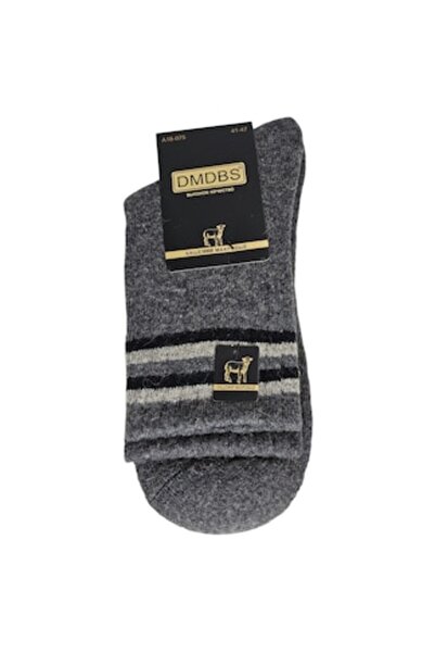 Vadodara Men's Long Wool Cashmere Blend Socks, Size 41-47, Anthracite Gray, Elasticated