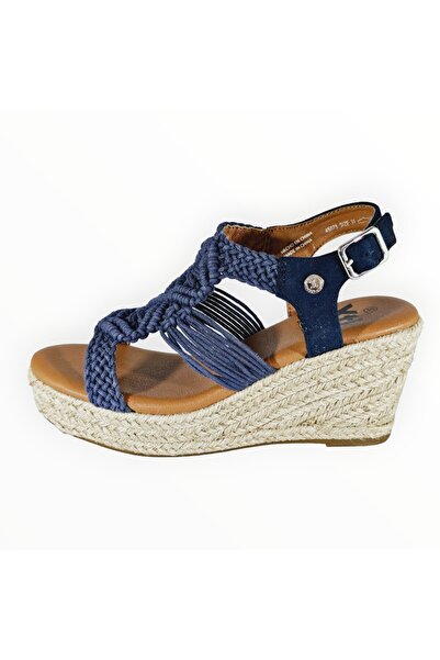 XTI Women's Espadrille Sandals Knitted Textile Navy Size 37