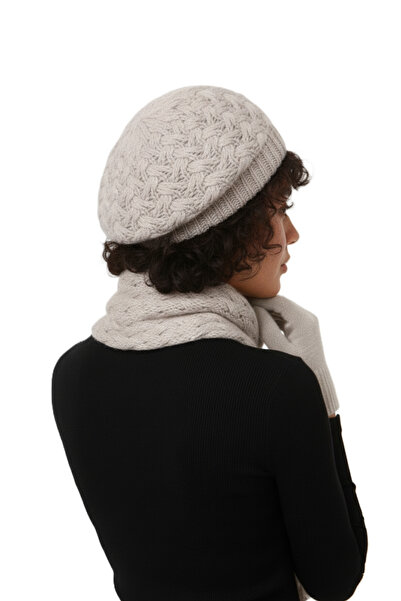 derikem Women's Winter Knitted Beanie, Scarf and Gloves Set