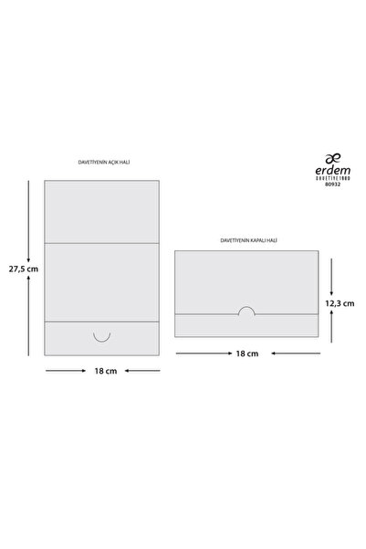 ERDEM DAVETİYE Sünnet Davetiyesi / (50 Adet) Baskı Hariç 80932