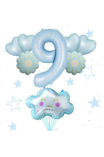 DÜVENCİ TİCARET مجموعة بالونات عيد الميلاد ذات نمط قلب ديزي باللون الأزرق الس...