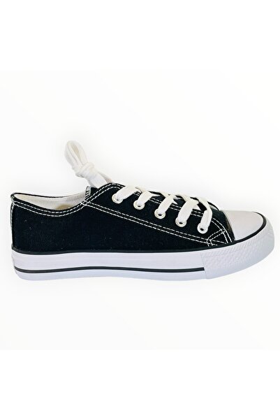 MOJO Low Top Canvas Sneakers Women - Black, Size 37 EU
