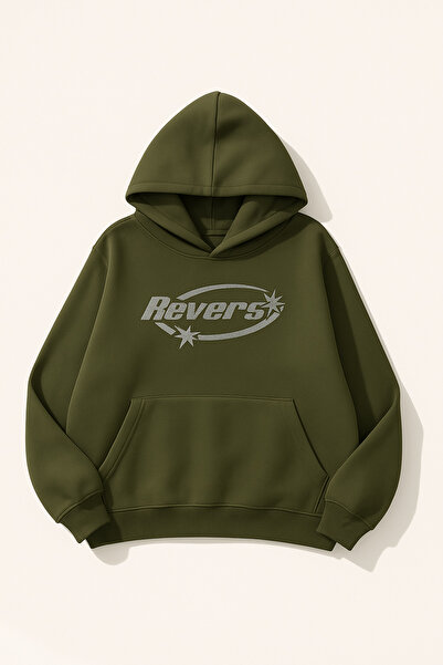 CLASSY.MODA Φούτερ με κουκούλα Unisex με τρεις κλωστές, με αντεστραμμένη εκτύπωση και τσέπη καγκουρό, άνετο oversize hoodie