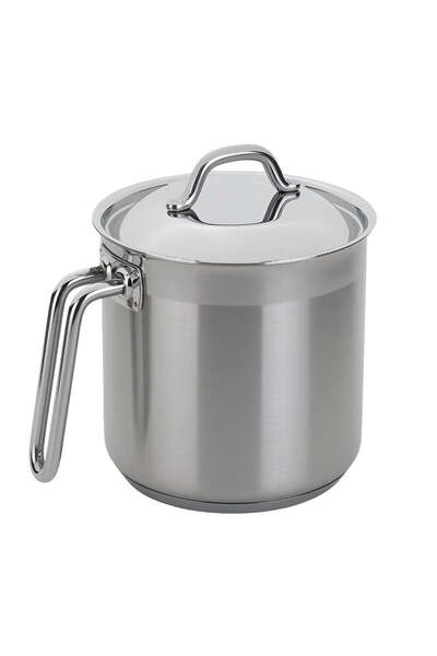 SİLAMPOS وعاء حليب من الفولاذ المقاوم للصدأ سعة 1.9 لتر