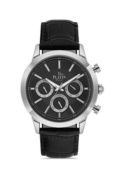 Platin Pierre Hds-Pl-1163Gb-J2 Leather Cord Functions Active Men's Wristwatch