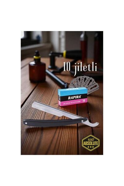 Skygo Modacar Berber Usturası - 10 Jiletli Türk Tipi Berber Tıraş Usturası