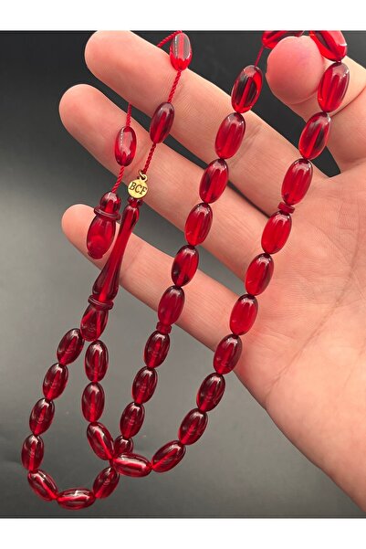 BCF Koleksiyon AT020250.130925 – سبحة من العنبر الناري المقطوع على شكل حبوب ا...