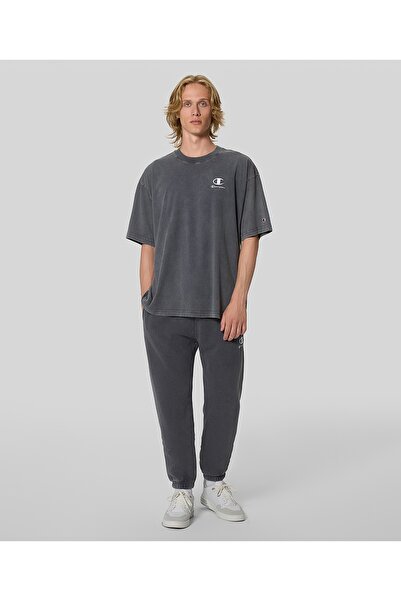 Champion Icons Plush Wash Crewneck T-Shirt Gray Men's T-Shirt - 221181-Vs517