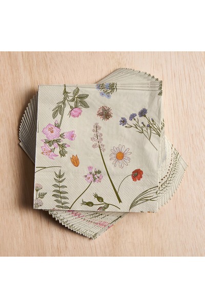 Generic طقم مناديل ورقية جاردن بوهو، 30 قطعة، 33×33 سم