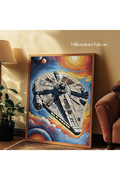 tuvart Sayılarla Boyama Seti Starwars 35x50cm, Milennium Falcon, Uzay Gemisi