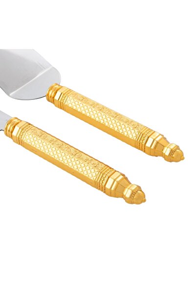 ORIAN Gold metal cake scoop and knife