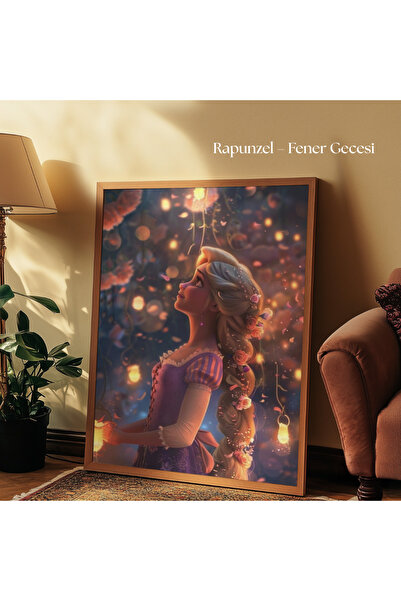 tuvart Sayılarla Boyama Seti Disney Prensesleri 35x50cm, Rapunzel – Fener Gecesi