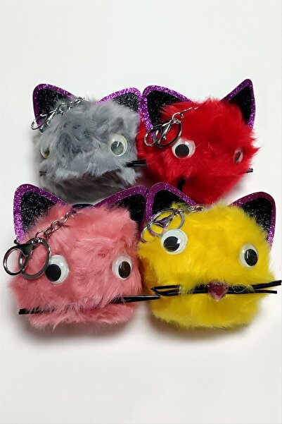 Marsilyan Cat Furry Plush Keychain