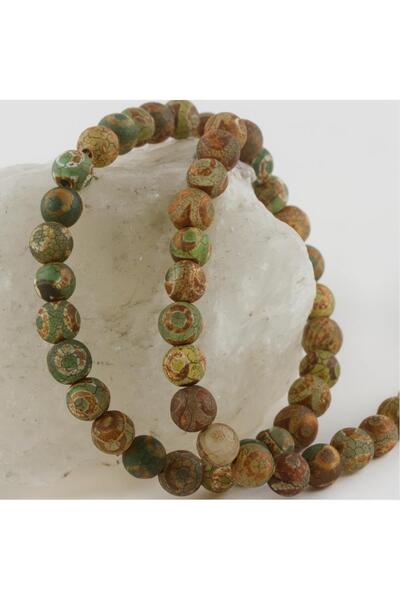 TakÇalıştır حجر العقيق التبتي غير اللامع 8 مم TKÇBJ