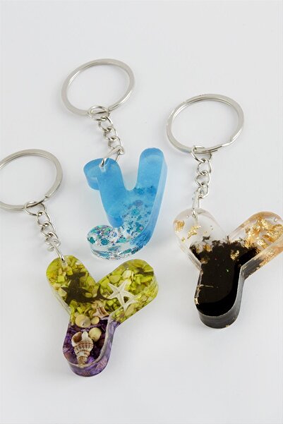 ZERO LAND Y Letter Epoxy Keychain