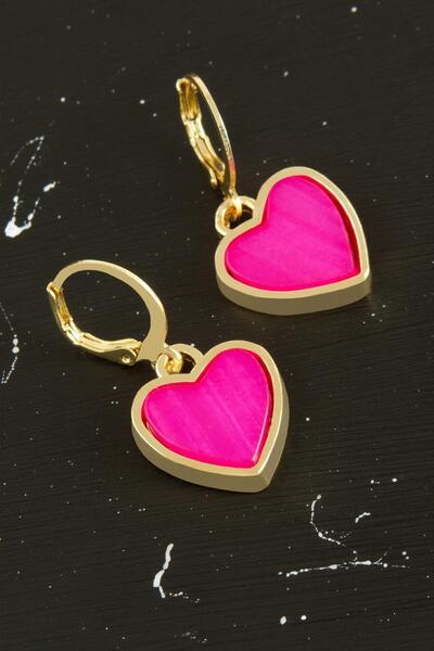 ZERO LAND Heart Polyester Earrings