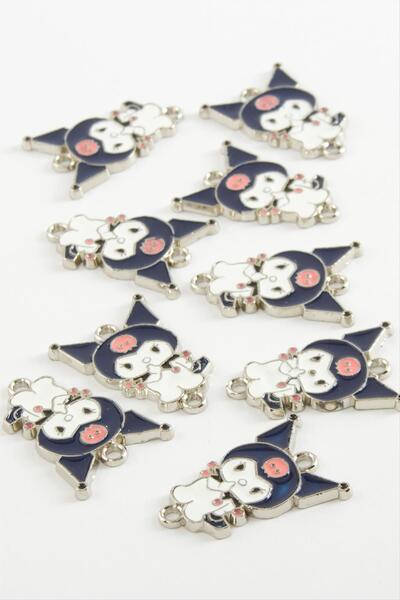 Auren Shop Εξάρτημα βραχιόλι και μενταγιόν Çzgflm με διπλή λαβή, εμαγιέ, 1 τεμάχιο