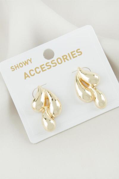 Marsilyan Water Drop Metal Earrings