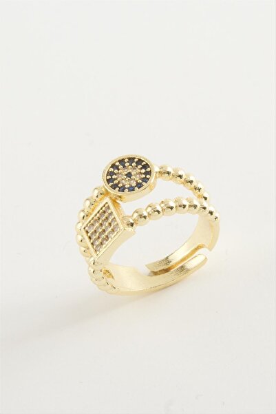 nolva Nhrhls Square Evil Eye Stone (123714) Ring-Silver Color