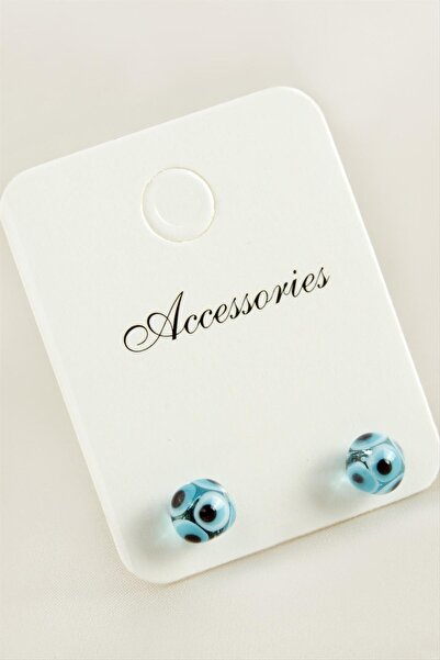 ZERO LAND Sptrns Nazar Top Cam (94402) Earring-Light Blue