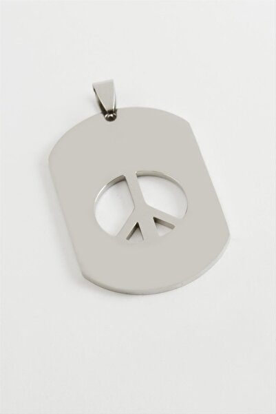 Marsilyan Peace Sign Steel Pendant 3*5 cm Ilkel-Bjt940