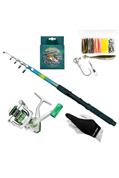 Baracuda Set de pescuit cu lansetă și mulinetă Thimble Delphin pentru spinnin...