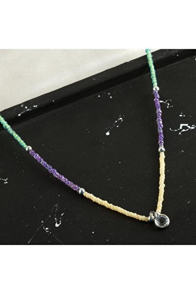 ZERO LAND قلادة من حجر الرمل الملون من سيبتيم - موديل-1