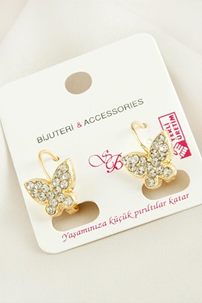 nolva أقراط بمشبك على شكل فراشة