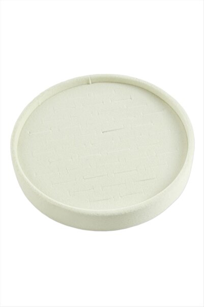 Ronanna Suport pentru inele din material textil Anfora din lemn rotund LVSQVR (142321) 20 cm-crem