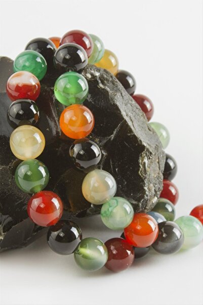 İNLAKECHANDMADE Indian Agate Stone 10 mm