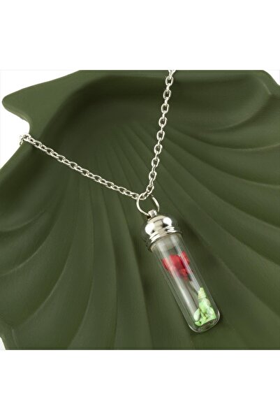 ZERO LAND قلادة زهرة الفانوس الحية من سيبتيم - لون فضي