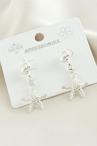 feryal أقراط معدنية على شكل نجم البحر من AhEs Shopping