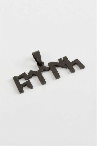 Ronanna Turkish Written Steel Pendant 4 cm