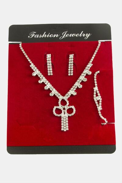 OSENSE مجموعة قلادة فاخرة من أحجار العين