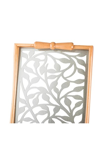 ORIAN 2-piece wooden tray set with bow handle, decorative floor, and clear acrylic insulating layer