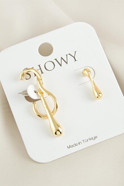 ZERO LAND Msa-Shop Guitar New Season Metal Earrings-Yellow