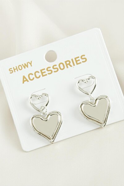 fantastik store حلق معدني على شكل قلب