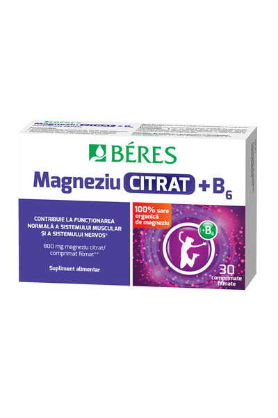 Other Magneziu Citrat + B6, 30 comprimate filmate, Beres Pharmaceuticals