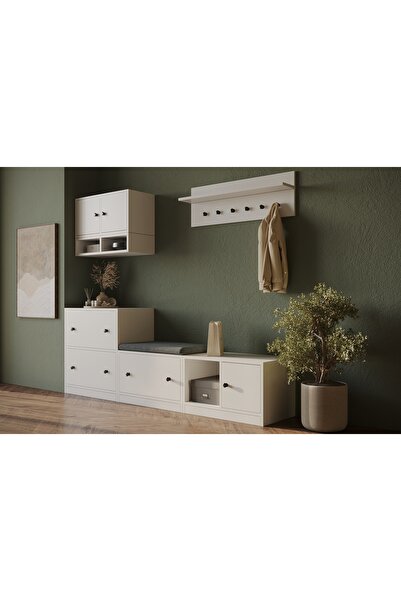 Nettrends Modern Antre Portmanto, Çok Amaçlı Ayakkabılık ve Hol Dolabı