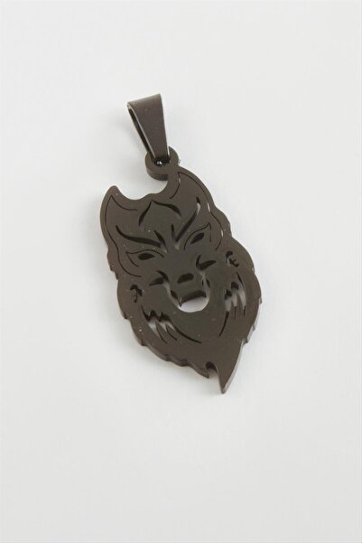 Generic Brand Wolf Steel Pendant 3 cm