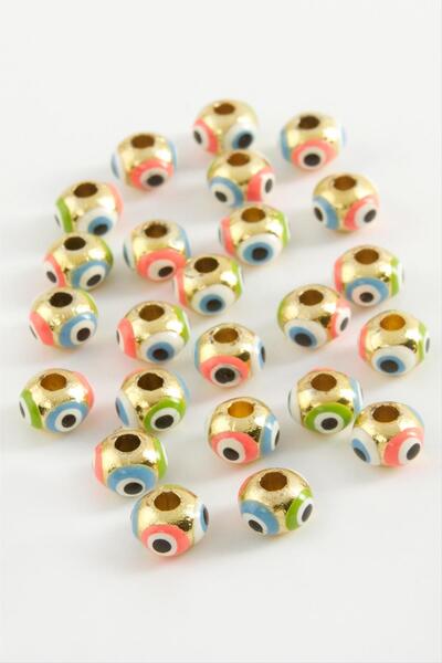 ZERO LAND SPTRNS Brățară și pandantiv cu email Evil Eye (222427) 1 bucată-Roz