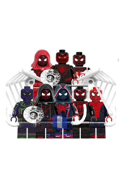 myminitoys Superhero Mini Figure Spider Miles Set of 8 G0120
