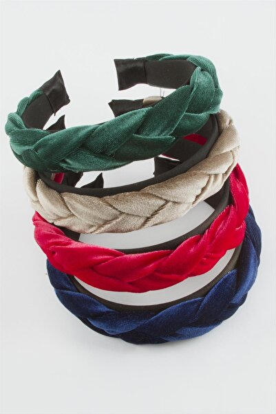 Bijuteri Net Βελούδινη κορώνα σε σχήμα πλεξούδας